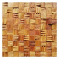 Insect-Proof Burlywood Copper Matte Hexagon 3D Wood Mosaic Tile Panel